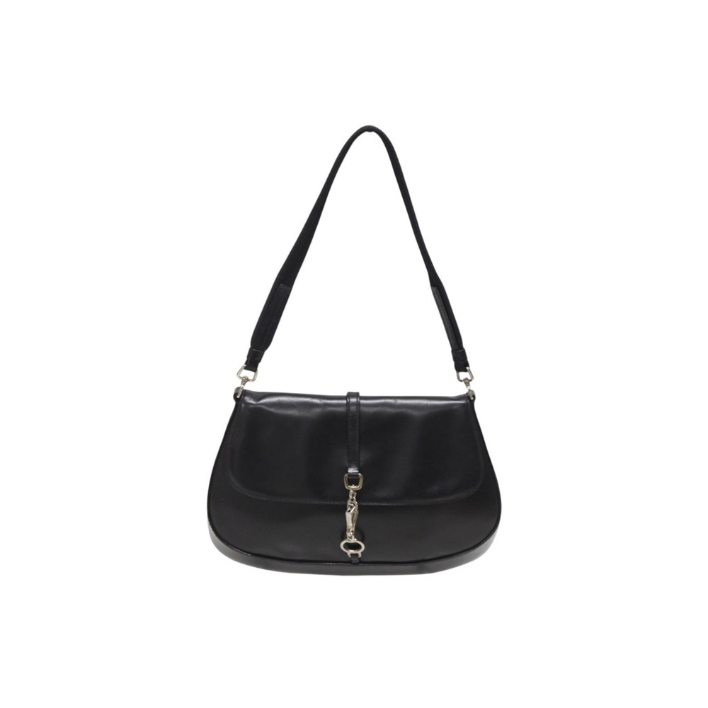 Prada metal closure hobo bag One Shoulder Hobo archive black leather